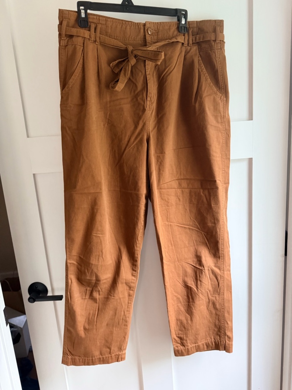 American Eagle Outfitters women’s burnt clay Brown Tie-Waist pants